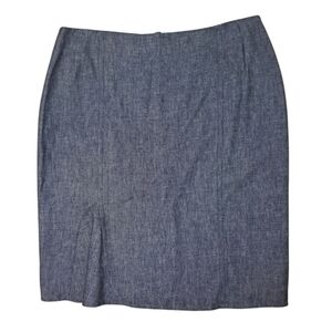 Akris Punto Gray Wool Pencil Skirt Sz 10 Lined